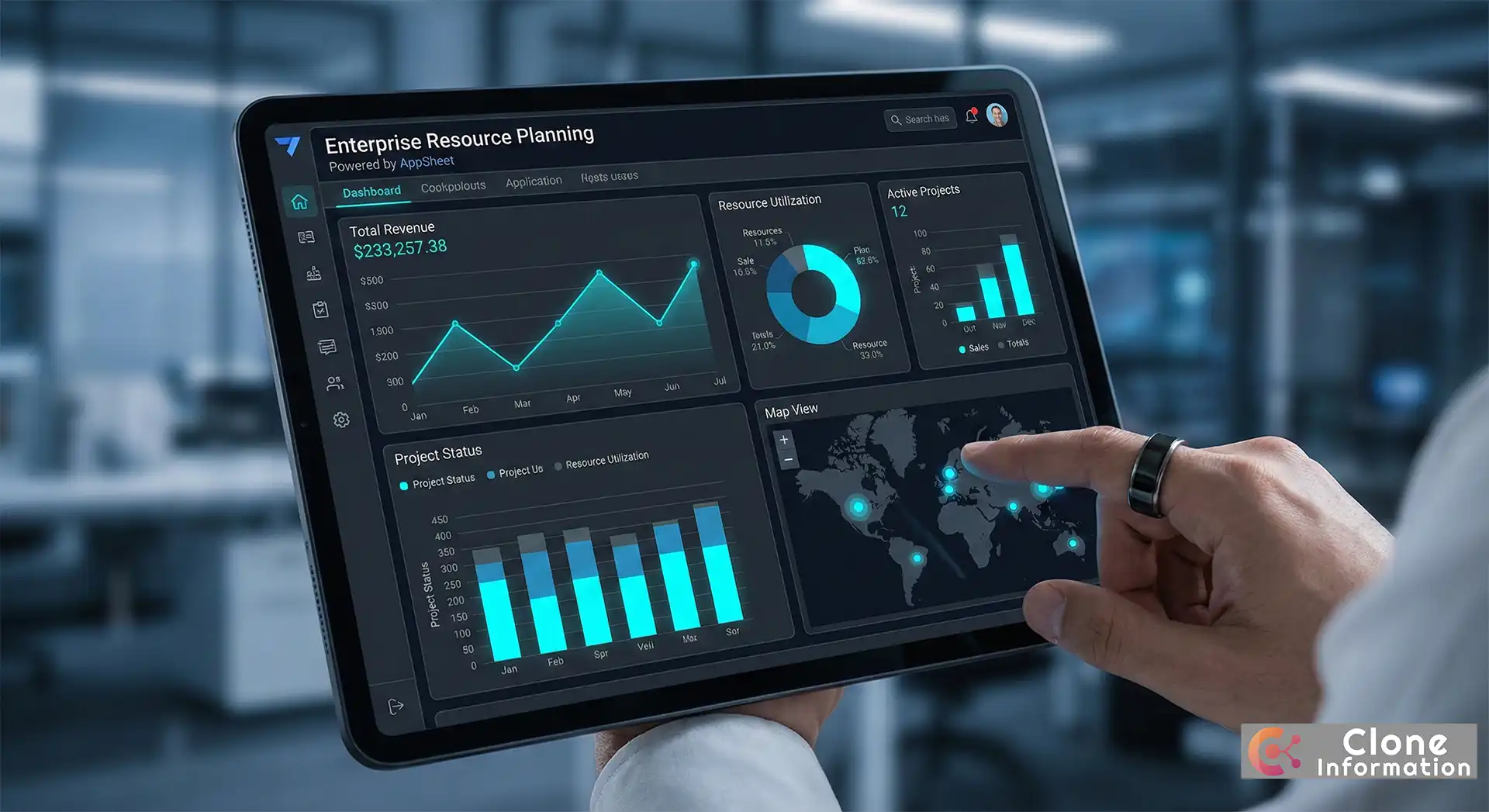 AppSheet 企業應用儀表板，即時監控營運數據