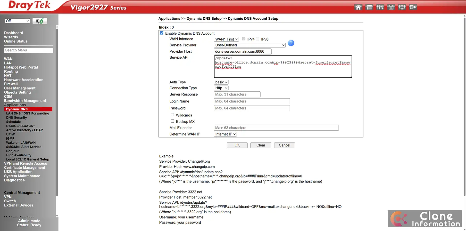 免費 DDNS 成功連線畫面，顯示遠端存取與 IP 同步狀態