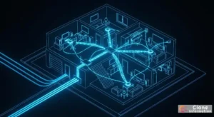 2025 家用網路規劃全景圖，展示光纖接入與室內 WiFi 覆蓋熱點分佈