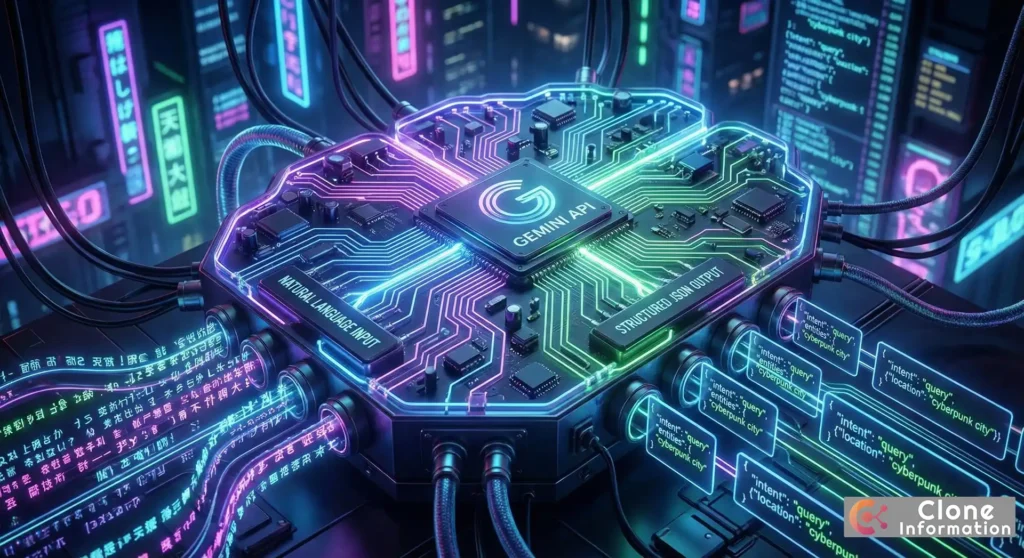 LINE Bot 開發架構圖，展示 Messaging API 與 Google Apps Script 和 Gemini API 的連接